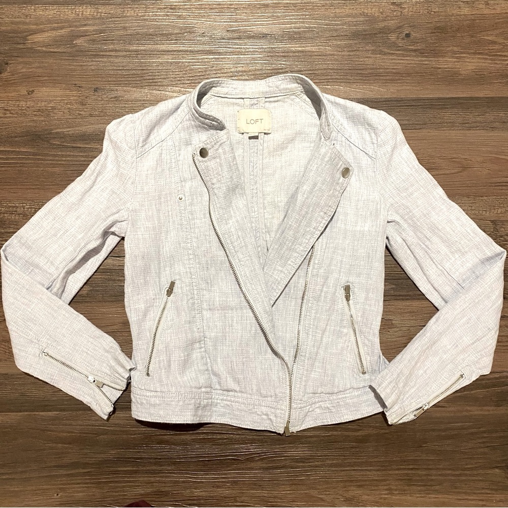 Loft Linen Moto Jacket - Picture 2 of 5